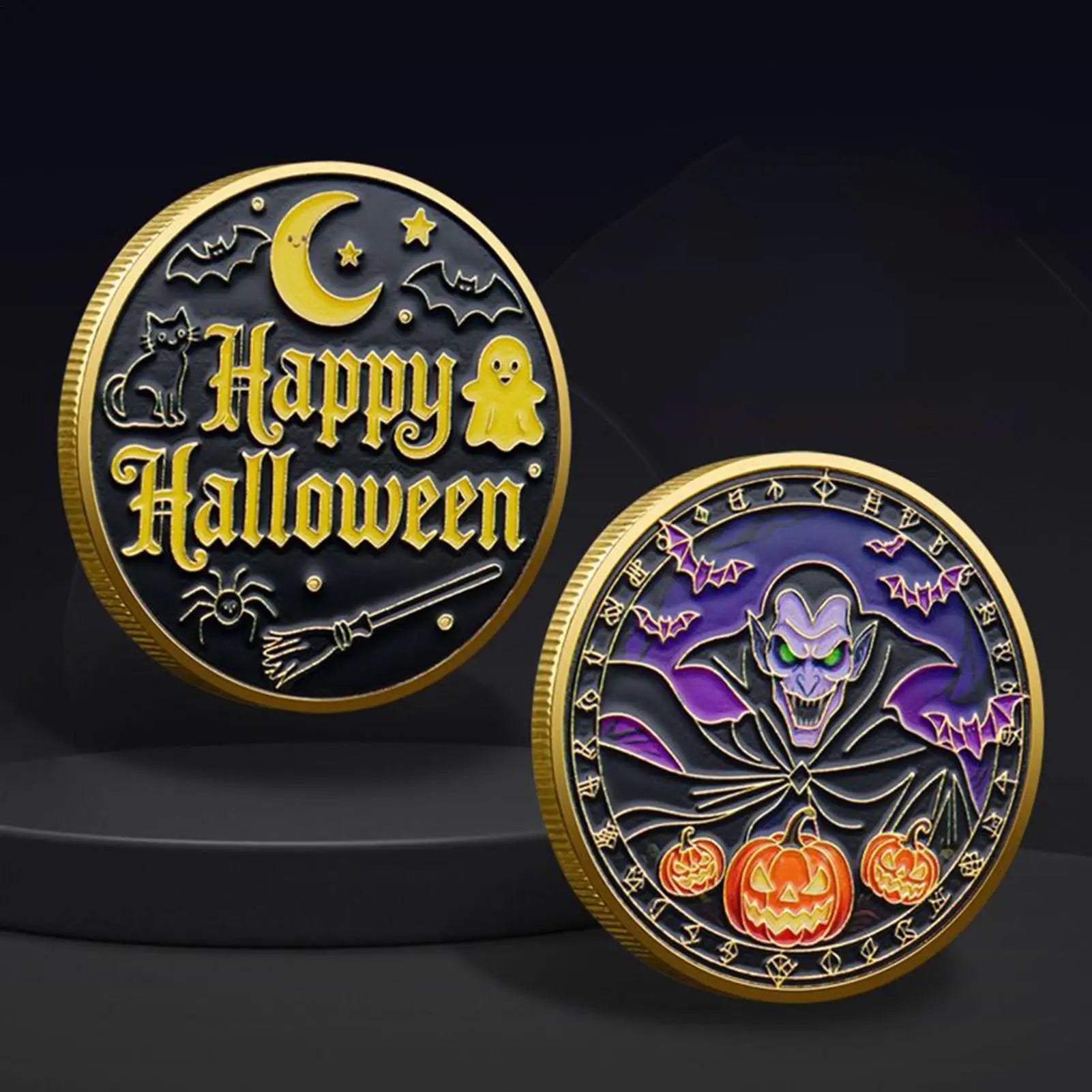 Coin Collectors Halloween Metal Toy Party Decorations Art Decor Qme
