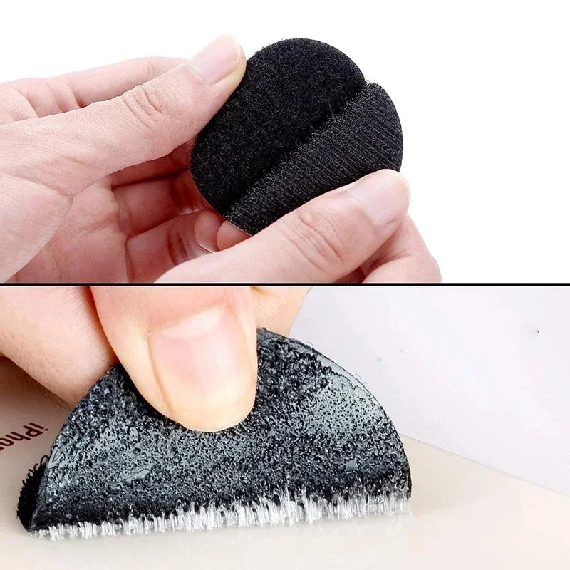 5 Black Round Strong Self-adhesive Fastening Point Sticker Sheets Qme