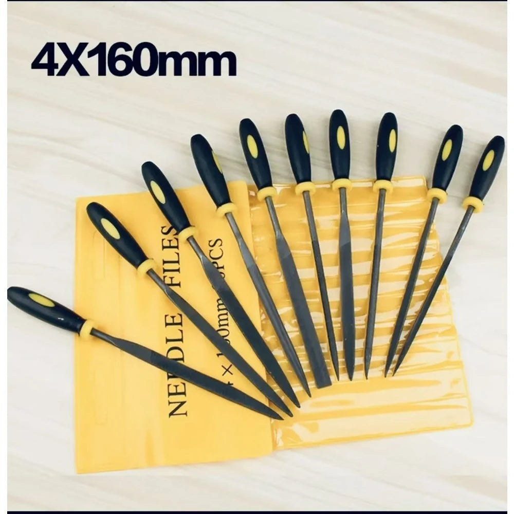 Mini Metal File Set16cm Assorted Needle Files Flat Round Triangle Half Round Hand File for Metal Wood Jewelry Polishing DIY Tool Qme