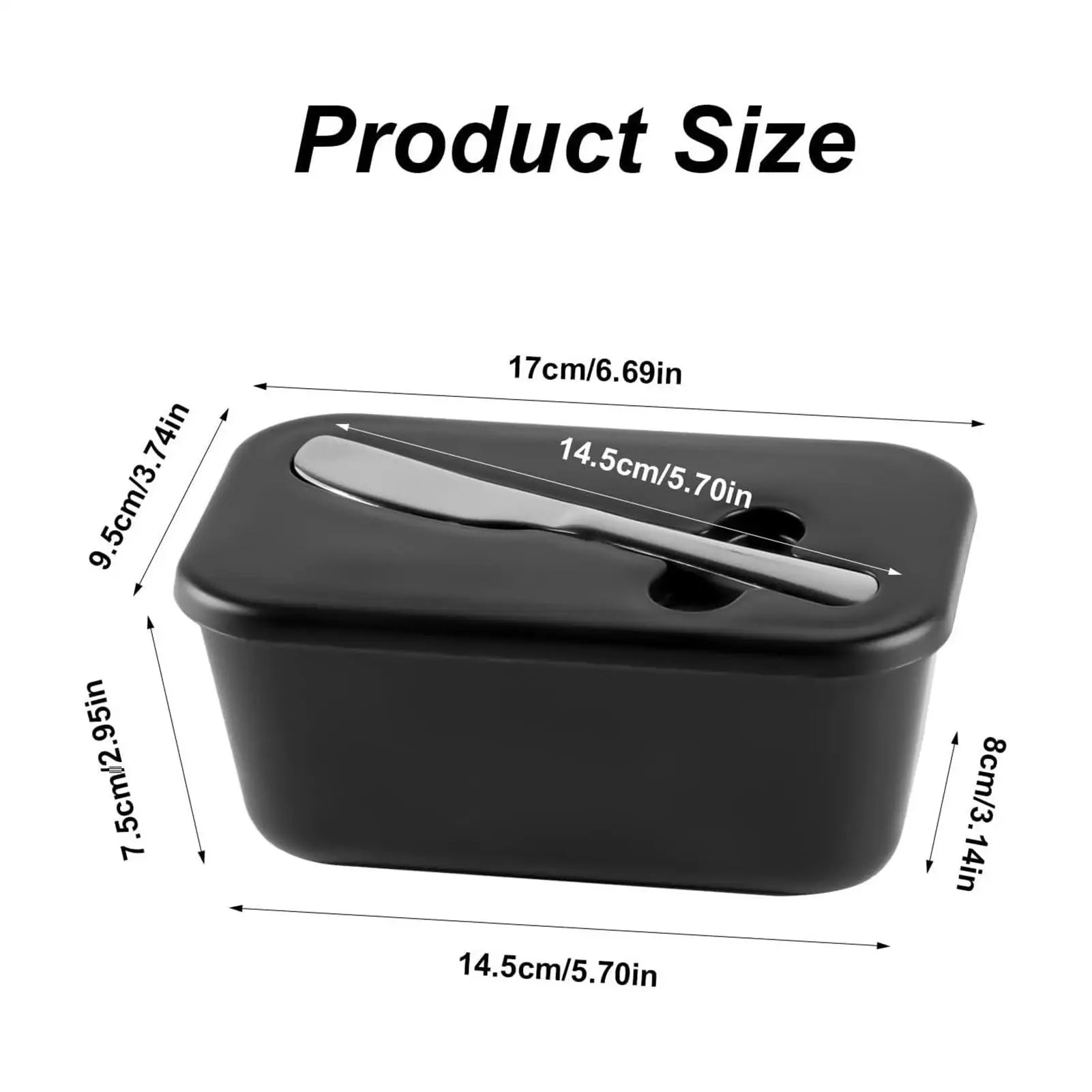 Butter Tray Holder Dishes Lid Cutter Storage Box Dishwasher Safe Qme