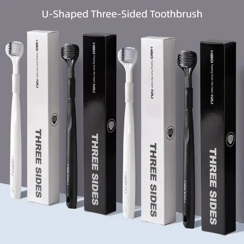 U-shaped 1 2 4 Toothbrush Soft Bristles Efficient Dental Cleaning At Qme