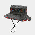 Multicolor Tactical Bucket Hat Cap Camouflage Panama Hats Men Outdoor Sports Hiking Suncreen Sunhat Qme BK One Size