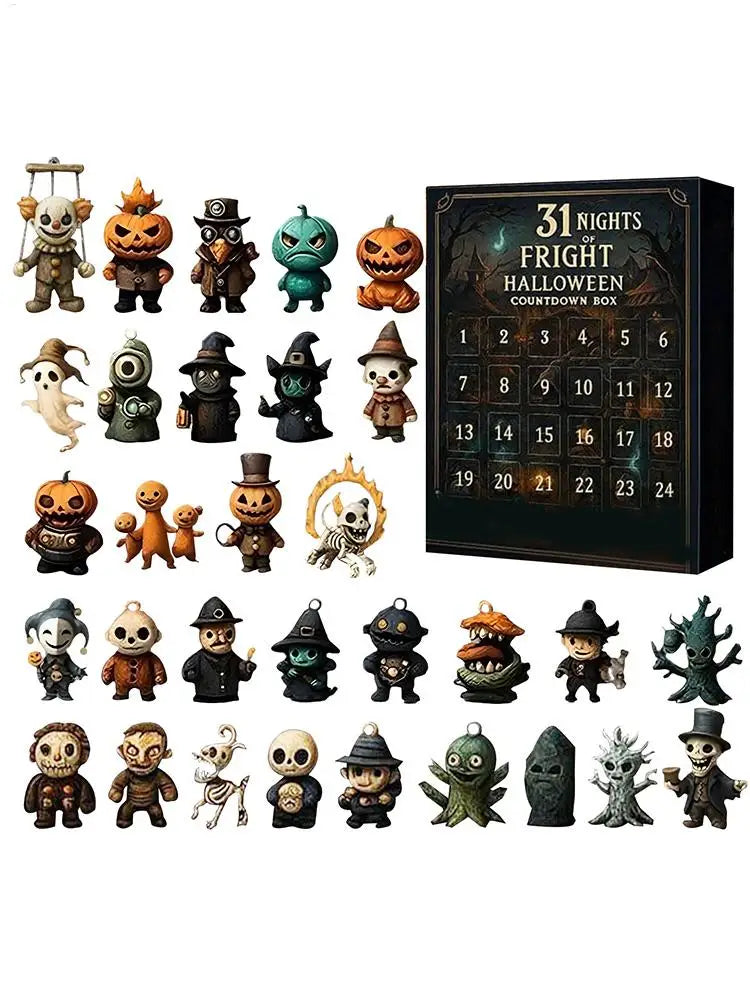 Halloweens Countdown Calendar Toys Advent 2d Acrylic Horror Qme Black L China Mainland