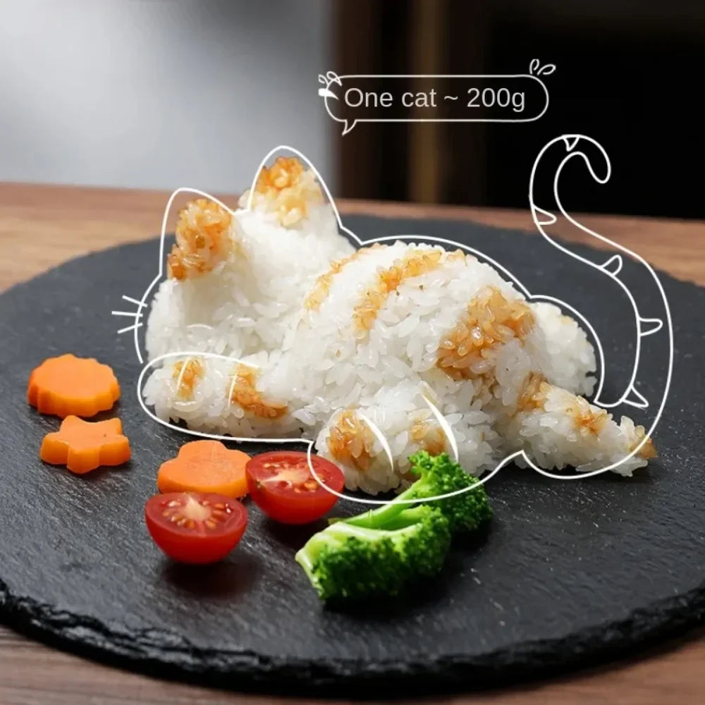 Cute Onigiri Molds Cat Animal Shape Sushi Kids Rice Mashed Potato Qme