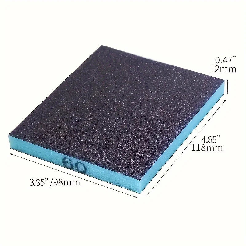 3pcs sandpaper sponge, coarse sand, medium sand, fine sand brick sandpaper, suitable for metal, wood, glass, washable and reusab Qme