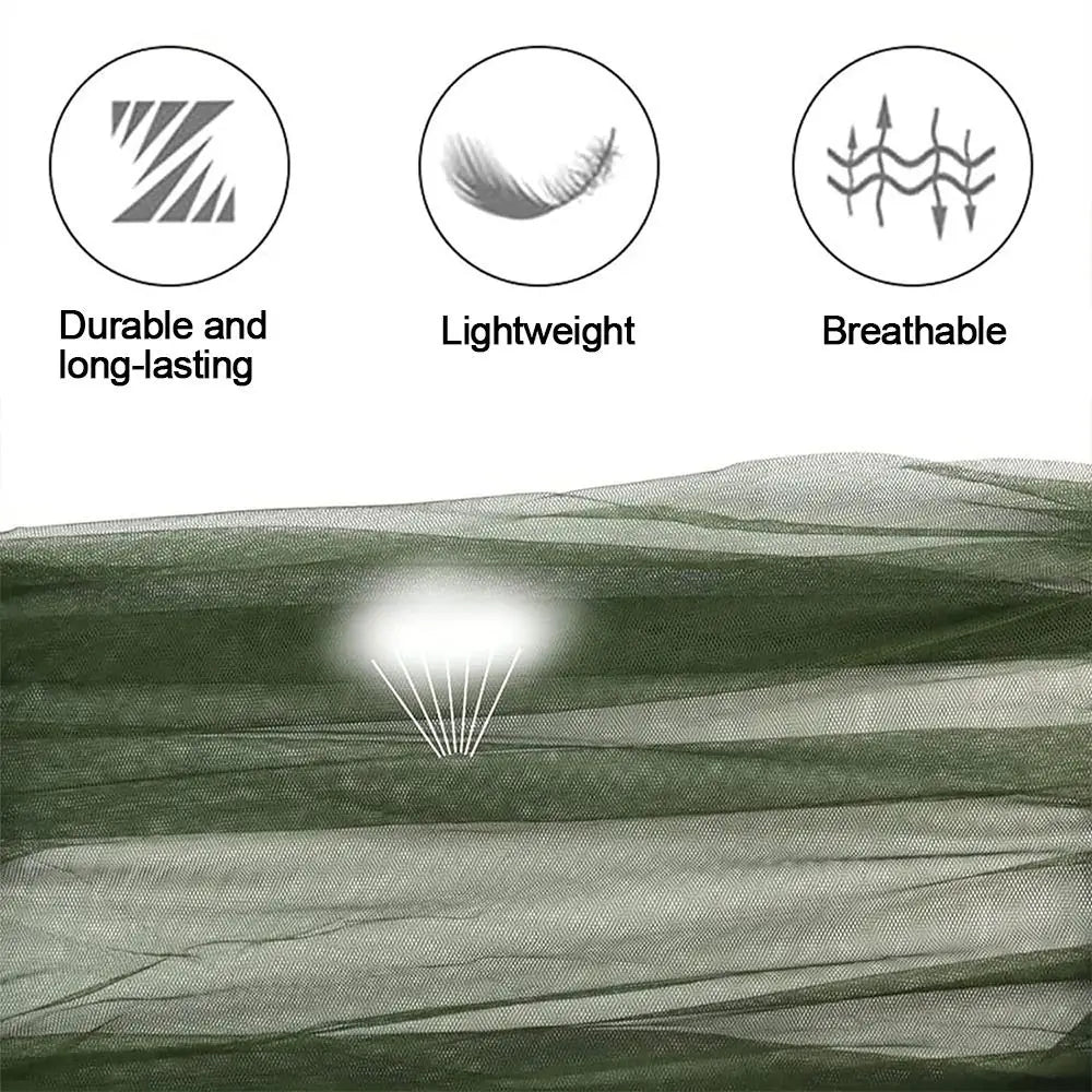 Lightweight Breathable Mesh Mosquito Head Net Anti-Mosquito Insect-Proof Hat Cover for Outdoor Camping Fishing Qme