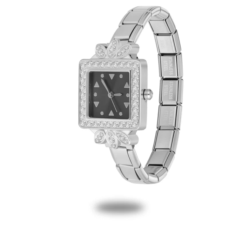 Fashion Wholesale Square Round Gem Watch Men Women DIY Width Italian