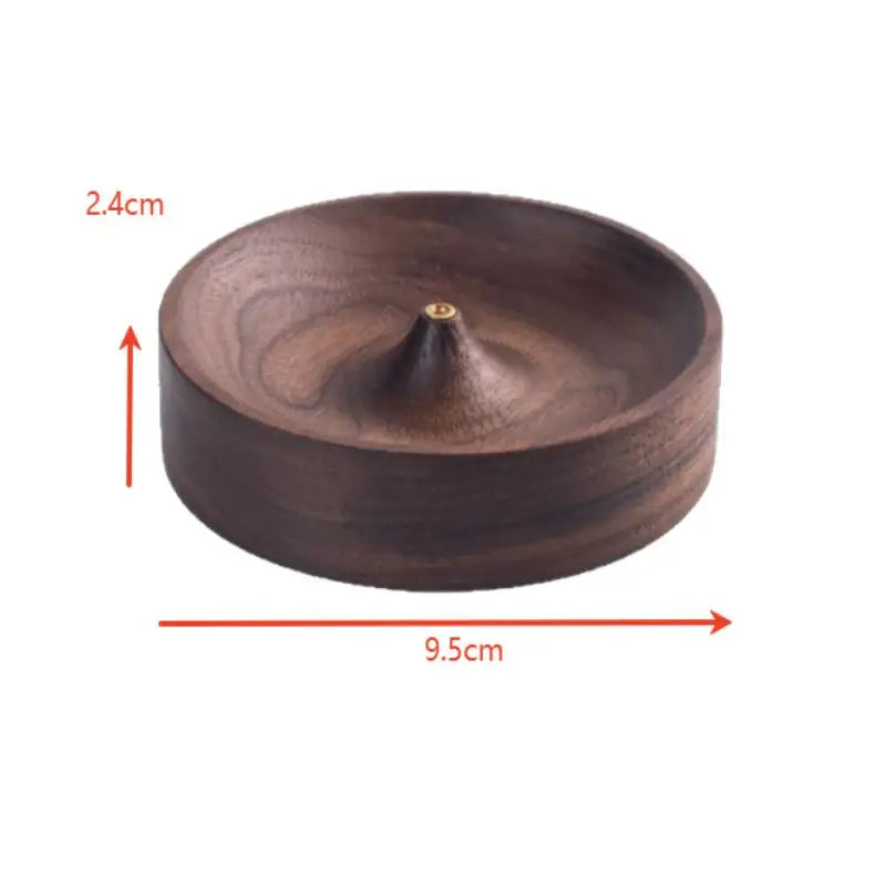Black Walnut Solid Wood Incense Stick Tea Ceremony Round Incense Burner Agarwood Tray Holder Home Decor Qme 1pcs