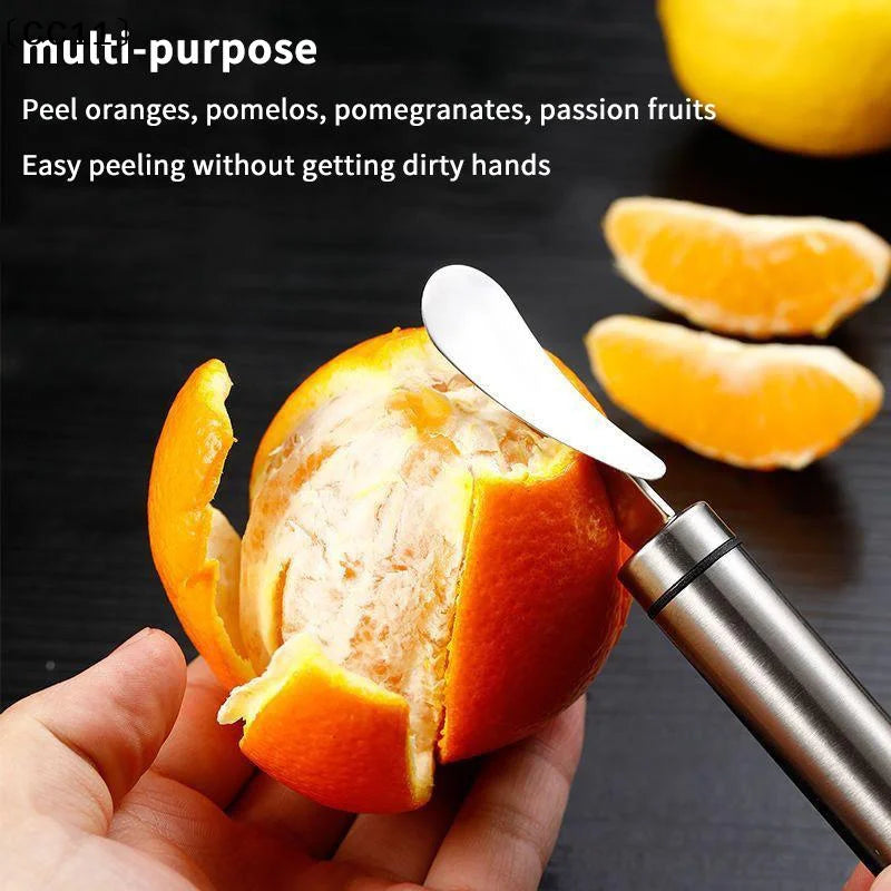 Stainless Steel Orange Peeler Citrus Tool Comfortable Handle Fruit Qme Default Title