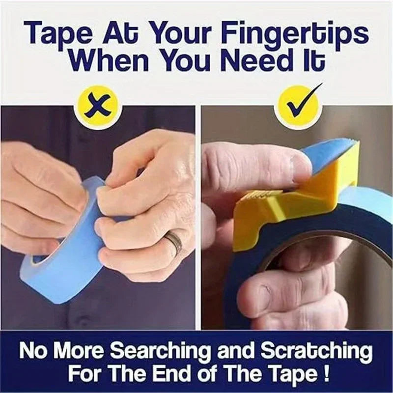 Tape dispenser, tape separator, small tape cutter, and spray paint accessory tape clamps Qme