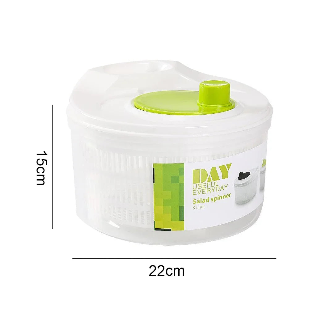 Multifunctional Manual Salad Spinner Household Vegetable Salad Dehydrator Kitchen Vegetable Drainer Filter Fresh-keeping Tool Qme