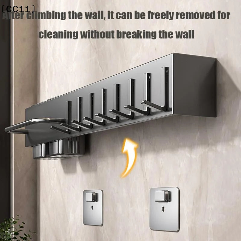Wall Mounted Kitchen Knife Storage Rack Pot Lid Holder Cutting Board Qme
