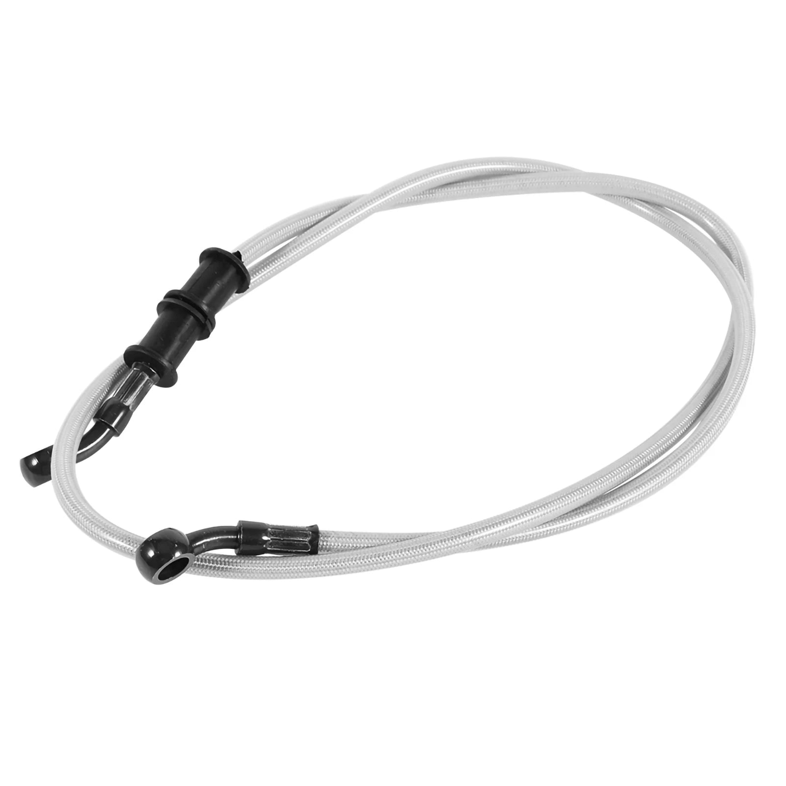 50cm ‑ 120cm Motorcycle Braided Steel Brake Oil Hose Line Pipe Colorful Brake Oil Hose Brake Line Pipe Line Pipe Qme Silver 600mm