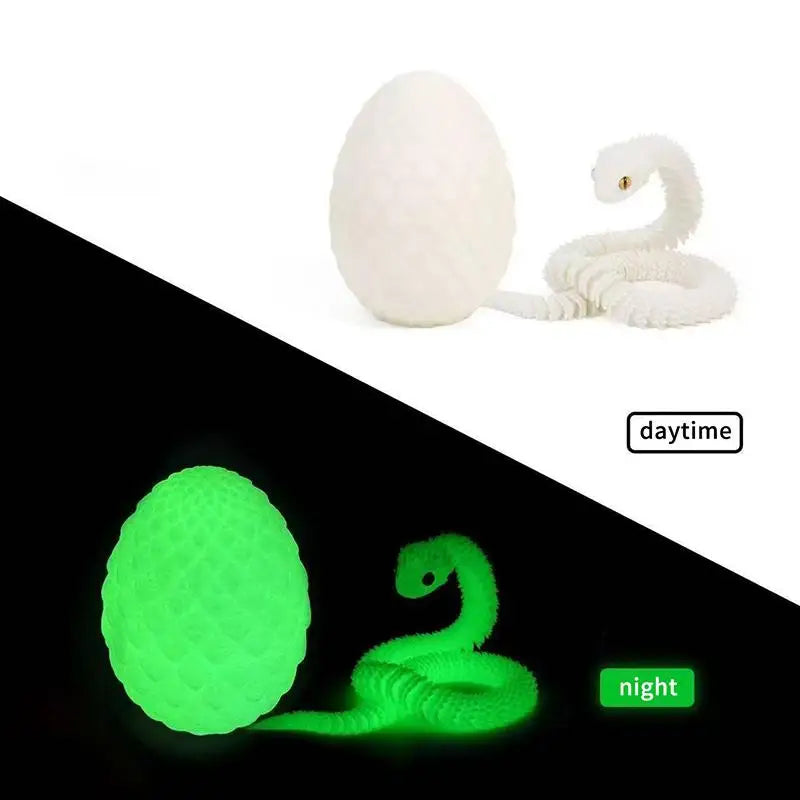3D Printed Snake Egg Mobility Simulate Ornament Cool Funny Figurine Qme StyleH