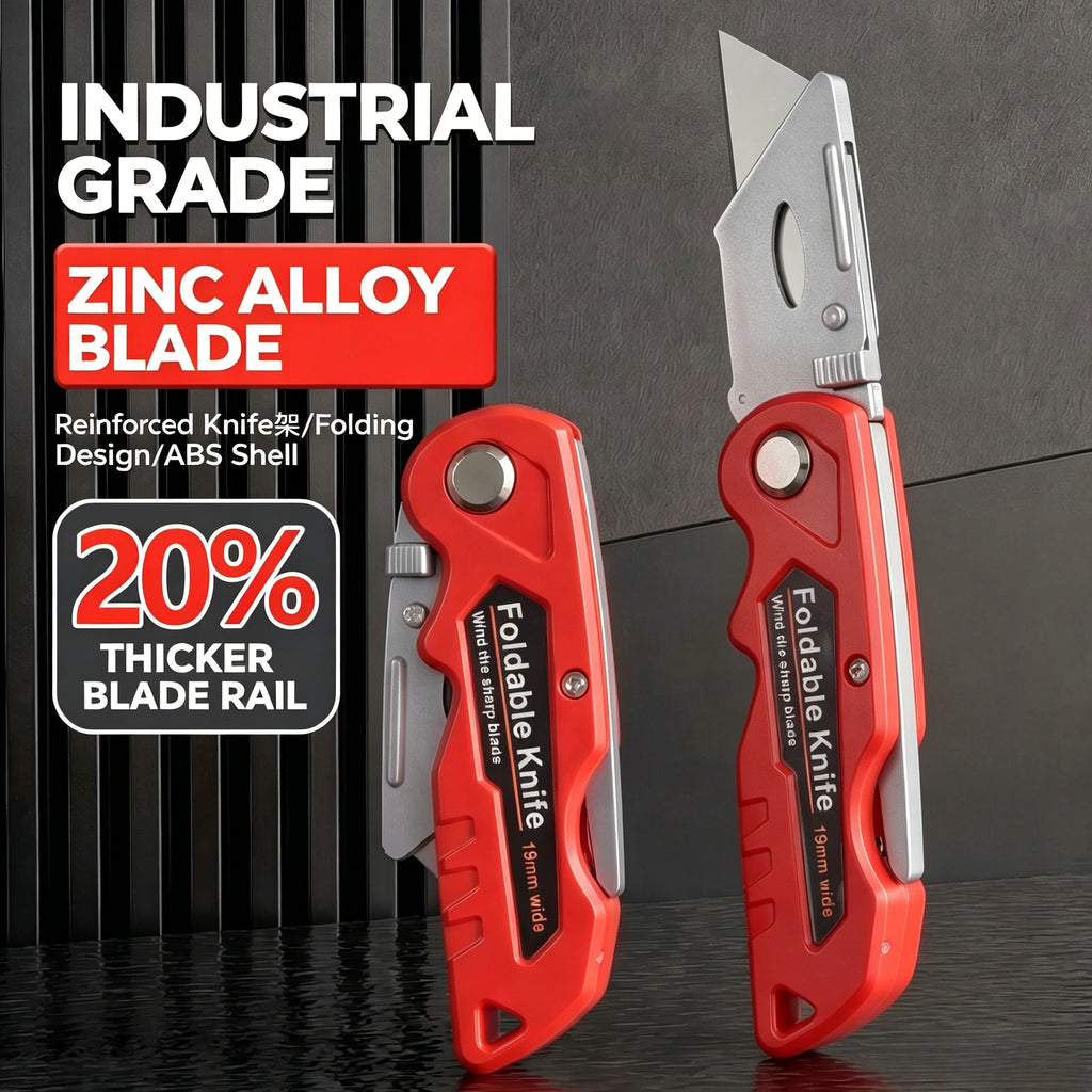 Alloy Folding Art Knife, Electrician Knife, Folding Knife Tool, Ladder Shaped Knife, ABS Handle, Paper Cutting Knife Qme