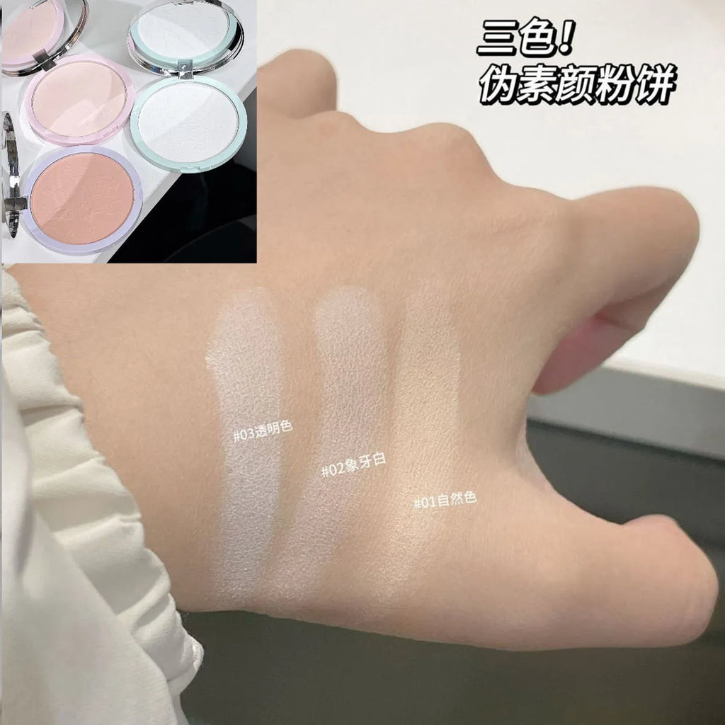 ART VALUE Matter Face Pressed Powder Soft Mist Setting Powder Three-color Face Makeup Long Lasting Oil Control Foundation Beauty Qme