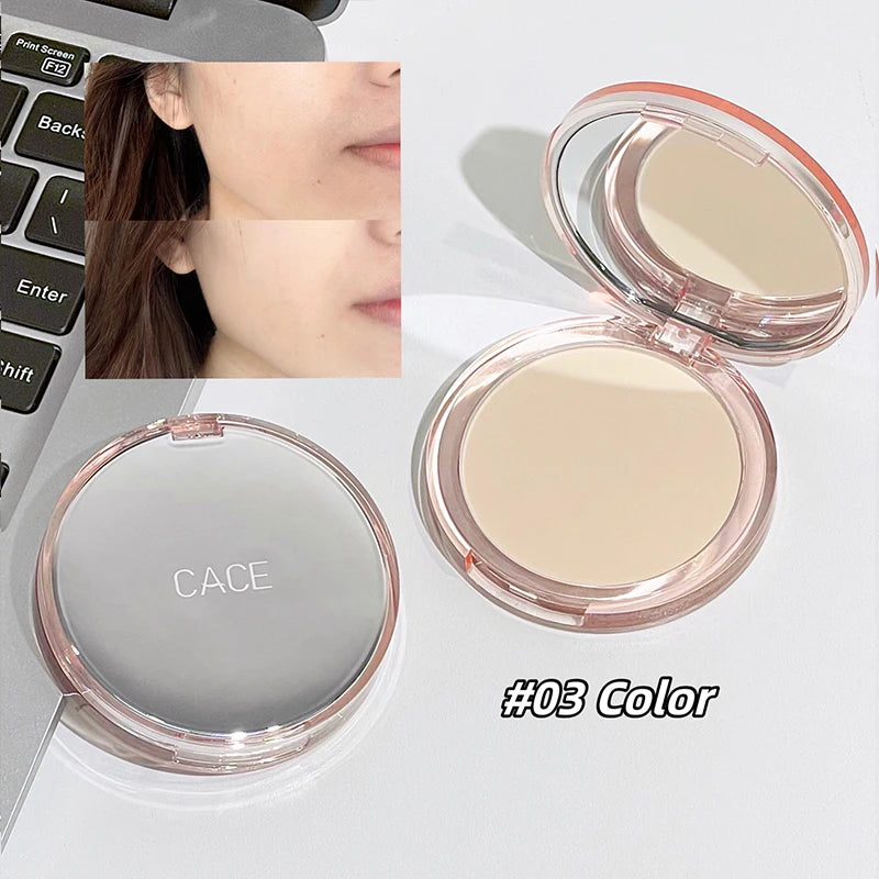 Pressed Powder Translucent Face Powders Brighten Oil Control Concealer Lasting Makeup Setting Powder Compact Waterproof Pallete Qme