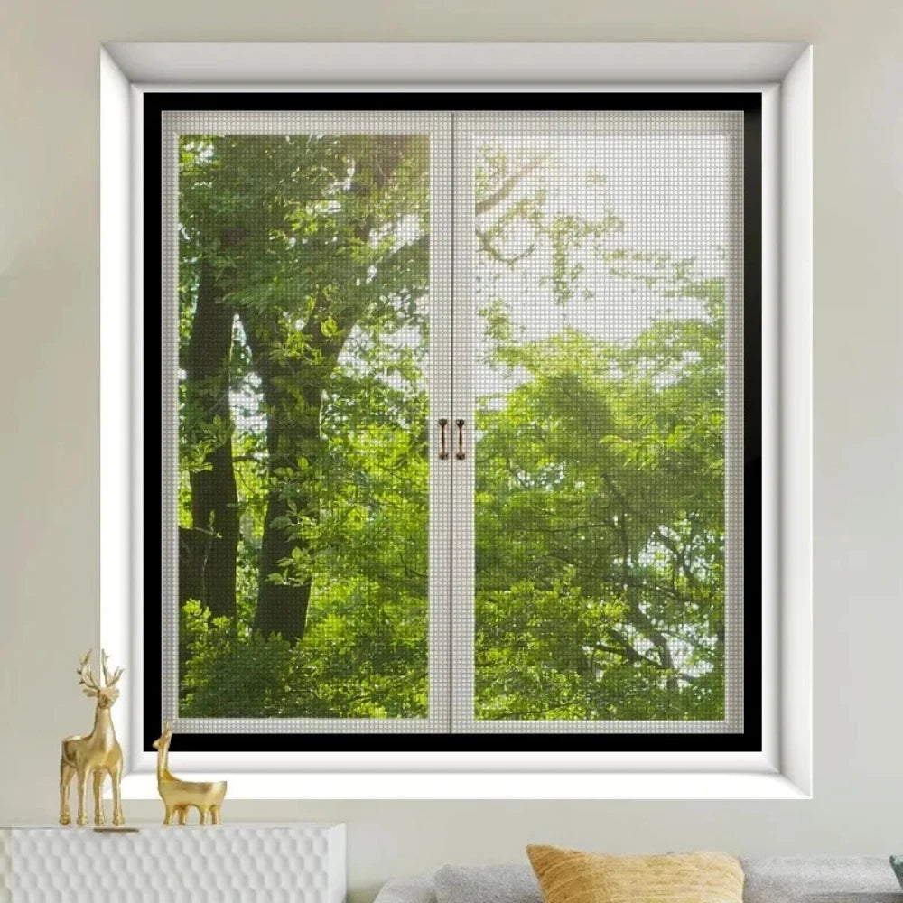 No Drill Self-Adhesive Window Mosquito Net 1PC Anti-Mosquito Screen Ideal for Bedroom Kitchen Outdoor Protection Qme