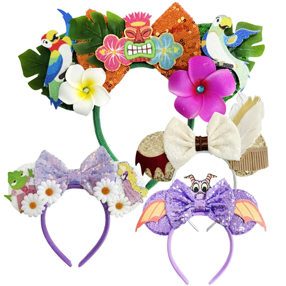 Mickey Mouse Ear Headands Party Christmas Halloween Princess Decoration Costume for Women Adult Cosplay Hairband Hair Accessory Qme