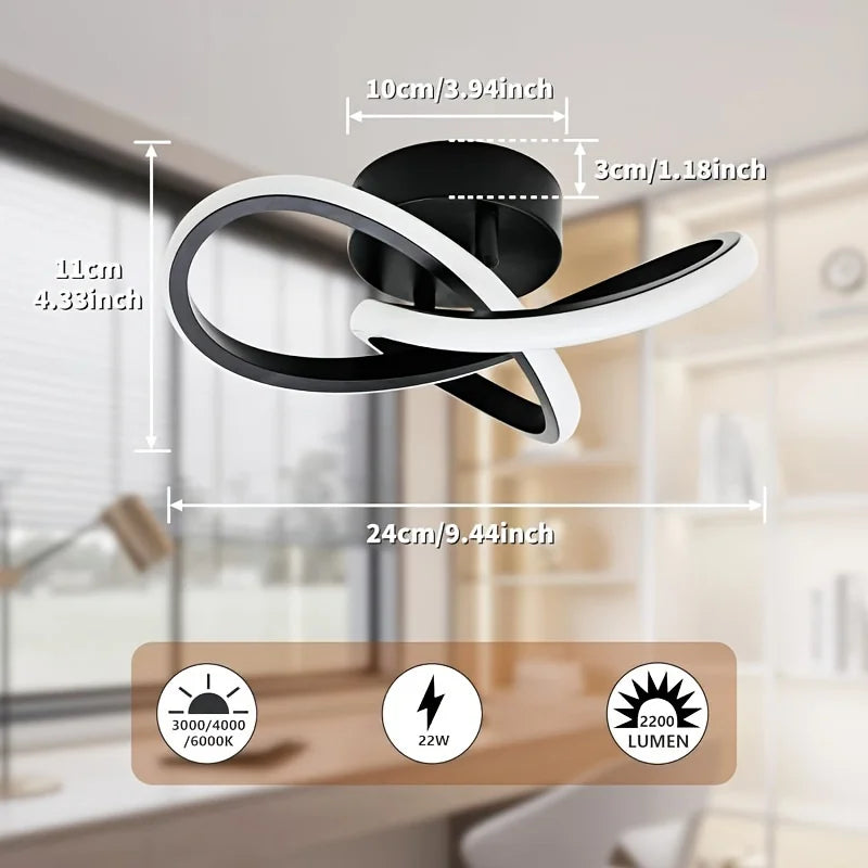 LED Corridor Light Minimalist Modern Small Light Living Room Bedroom Balcony Foyer Light Wardrobe Nordic Creative Ceiling Light Qme 2083Black