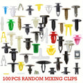 100pcs Universal Vehicle Mixed Fastener Rivet Clips, Plastic Panel Expansion Screws, Bumper Retainers, Qme 100pcs