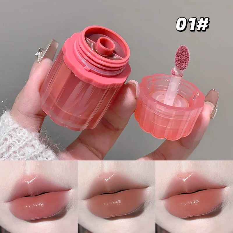 Gege Bear Dual-color Solid Lip Jelly Cannel Mirror Glaze Watery Light Qme GX1397-01