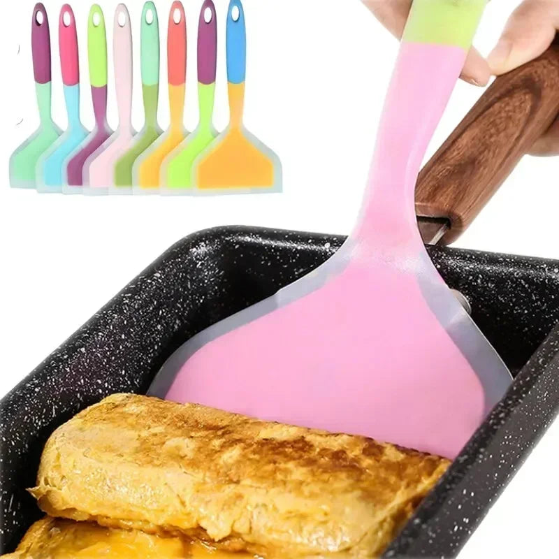 Silicone Kitchen Ware Cooking Utensils Spatula Beef Meat Egg Scraper Qme
