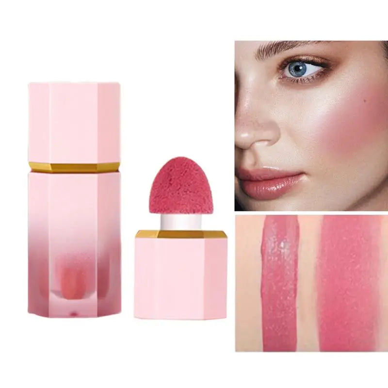 Cheek Liquid Blush With Cushion Liquid Illuminator Face Highlighter Long Lasting Natural Skin Tint Face Blush Wand Creamy Blush Qme
