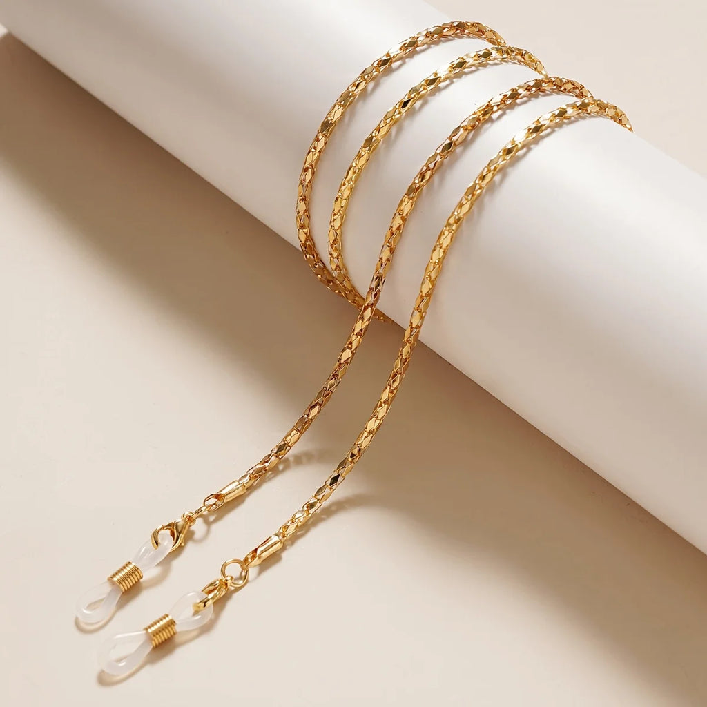 4pcs Metal Eyeglass Chains - Fashionable Sunglass Holder Lanyard for Women Qme