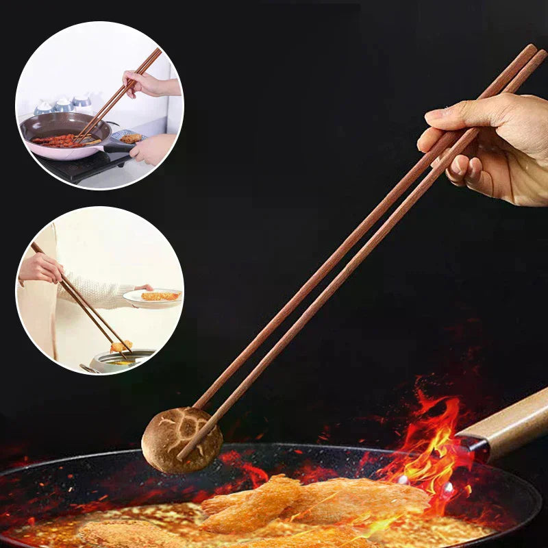 32/42cm Extended Wooden Chopsticks, Noodle Chopsticks, Rice Noodle Hot Pot Long Chopsticks Long, Wooden Chopsticks Qme