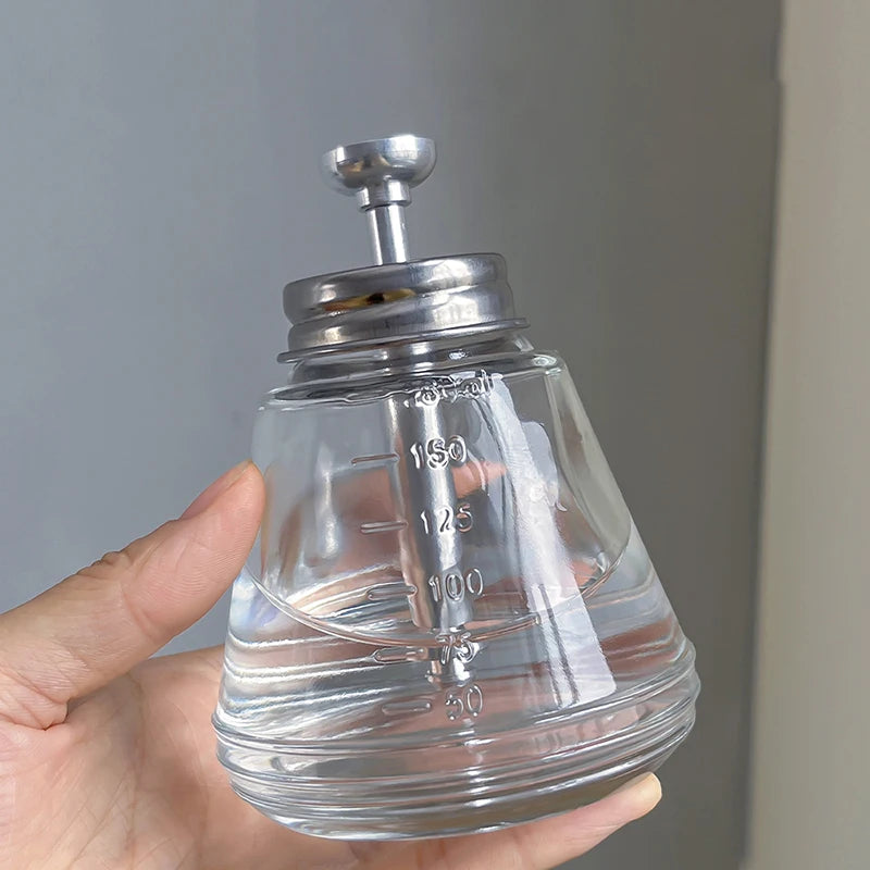 Clear Glass Pump Dispenser Nail Polish Alcohol Makeup Remover Push Qme