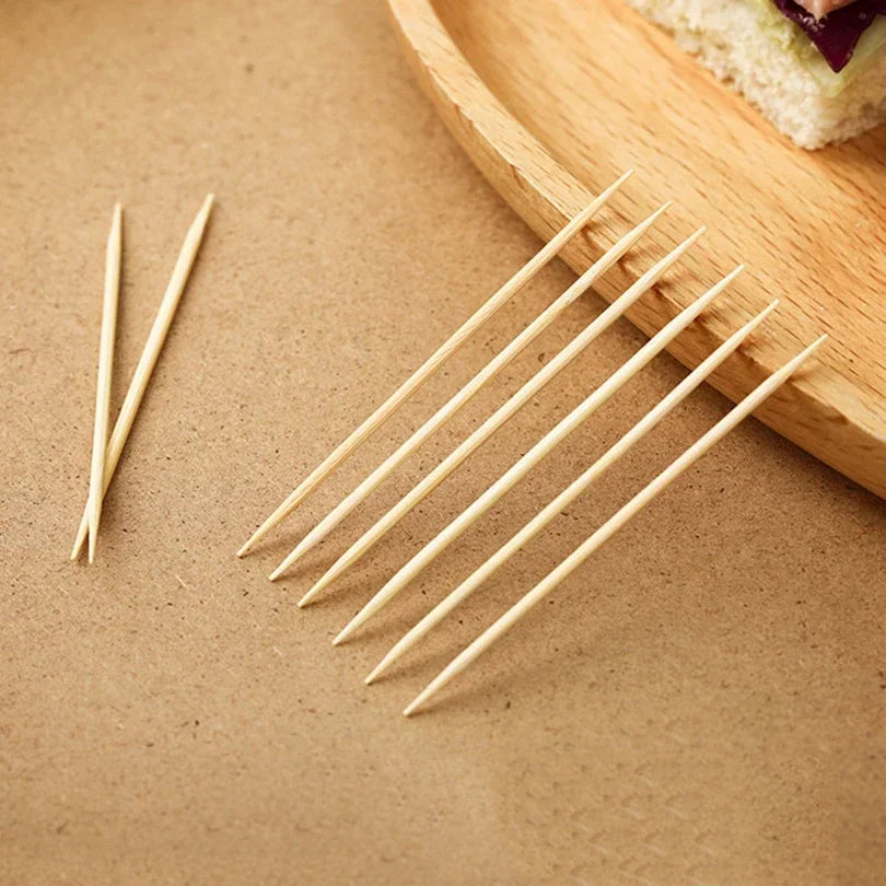 Disposable Double-headed Bamboo Toothpicks Portable Teeth Cleaning Qme