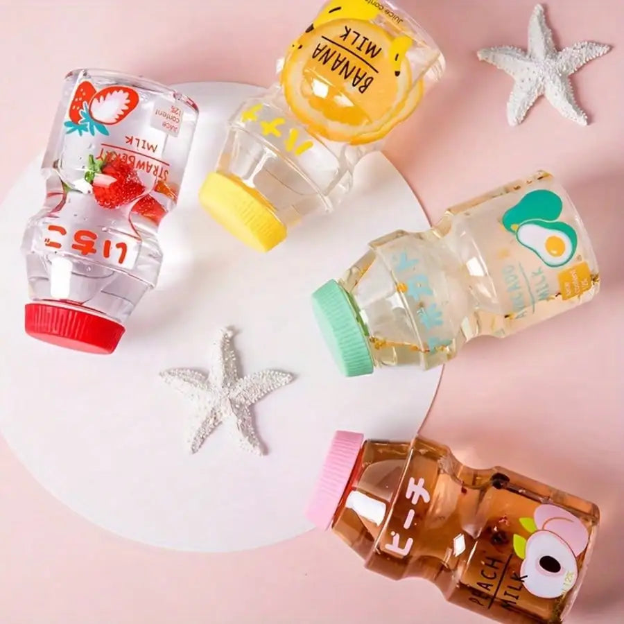 Cute Cartoon Milk Bottle Water Cup Leak Proof Anti Drop Sports Kettle Qme