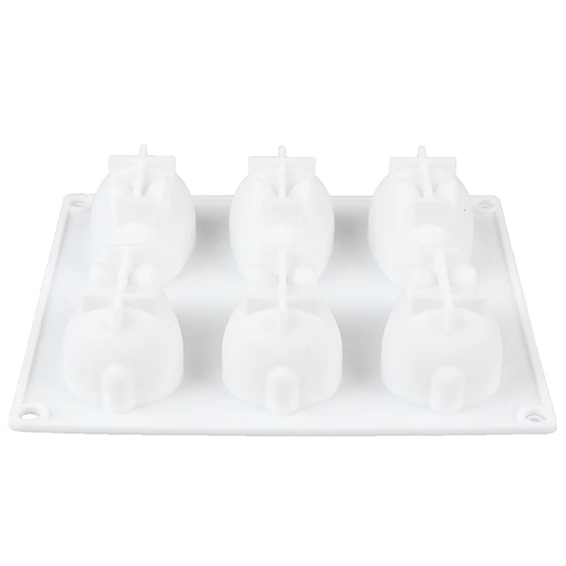 1Pc Silicone 3D Mold Cake Decorating Mould for Baking Mousse 6 Forms. Qme 1pc