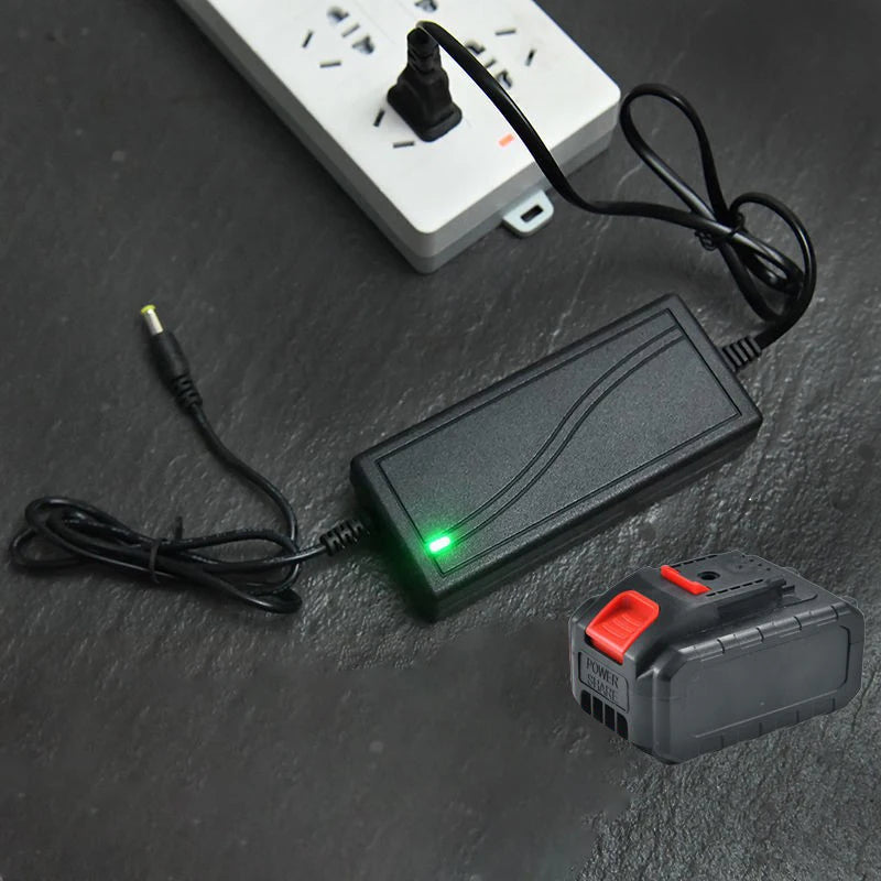 Charger For Lithium Ion 21V 2A Adapter Round Hole Universal Electric Wrench Angle Grinder Electric Saw Lithium Battery Charger. Qme