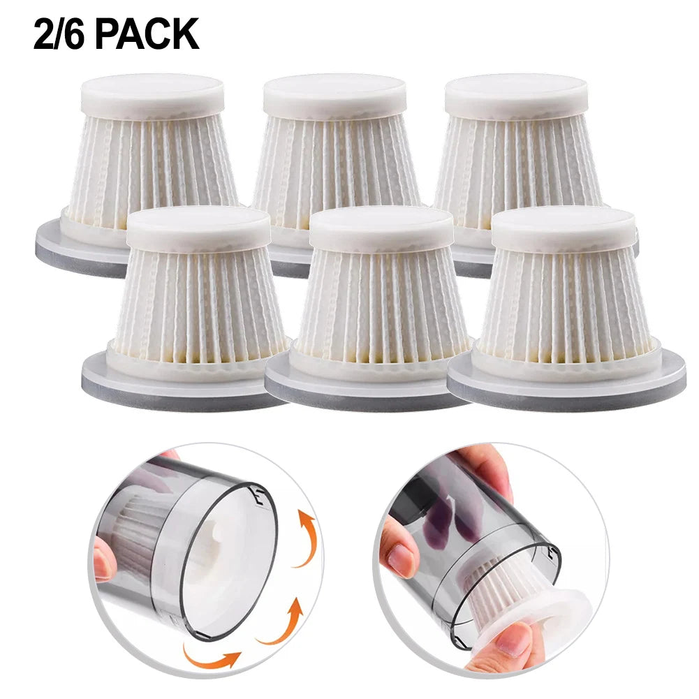 2/6pcs Washable Filter Reusable Washable Filter ST-6638 For Cordless Vacuum Cleaner Parts Sweeper Accessories Replacement Qme