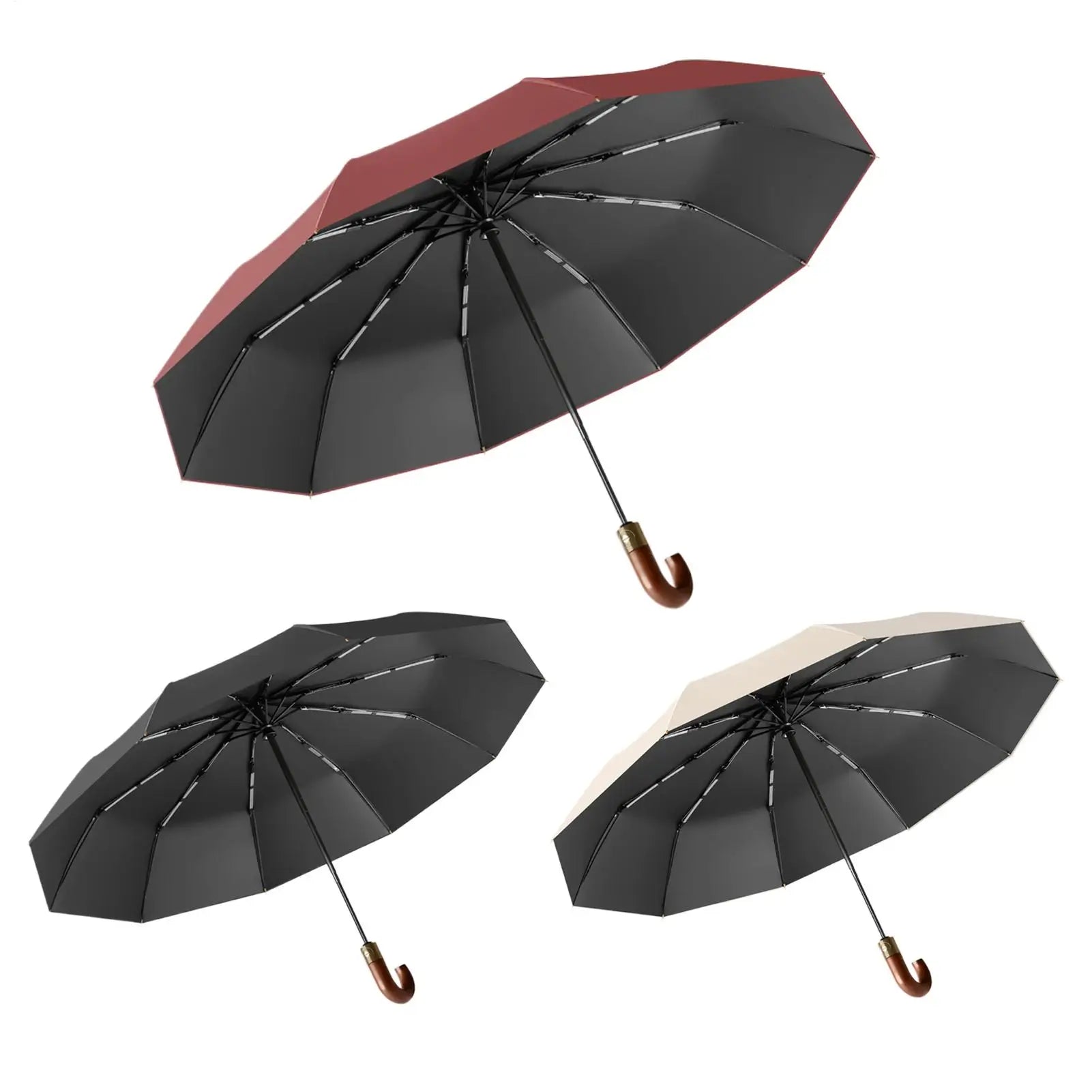 Automatic Umbrella Sun Protection Windproof Foldable Travel Women Men Qme