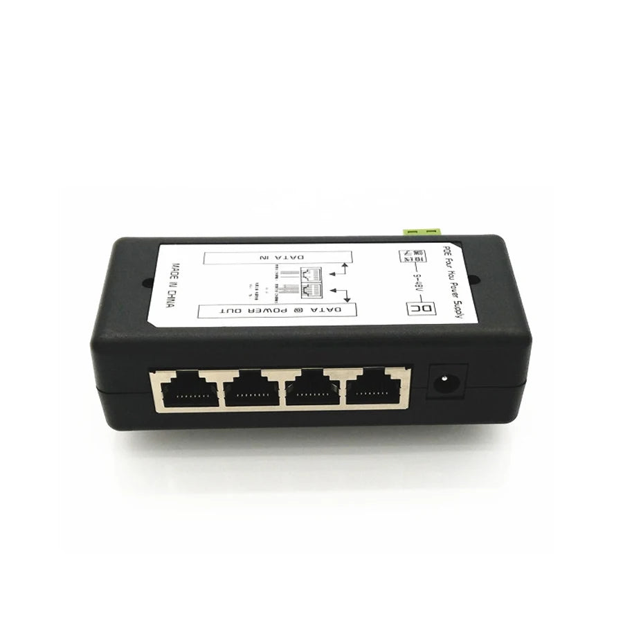 4 Ports 8 portsPoE Injector PoE Power Adapter Ethernet Power Supply Pin 4,5(+)/7,8(-) Input DC12V-DC48V for IP Camera Qme