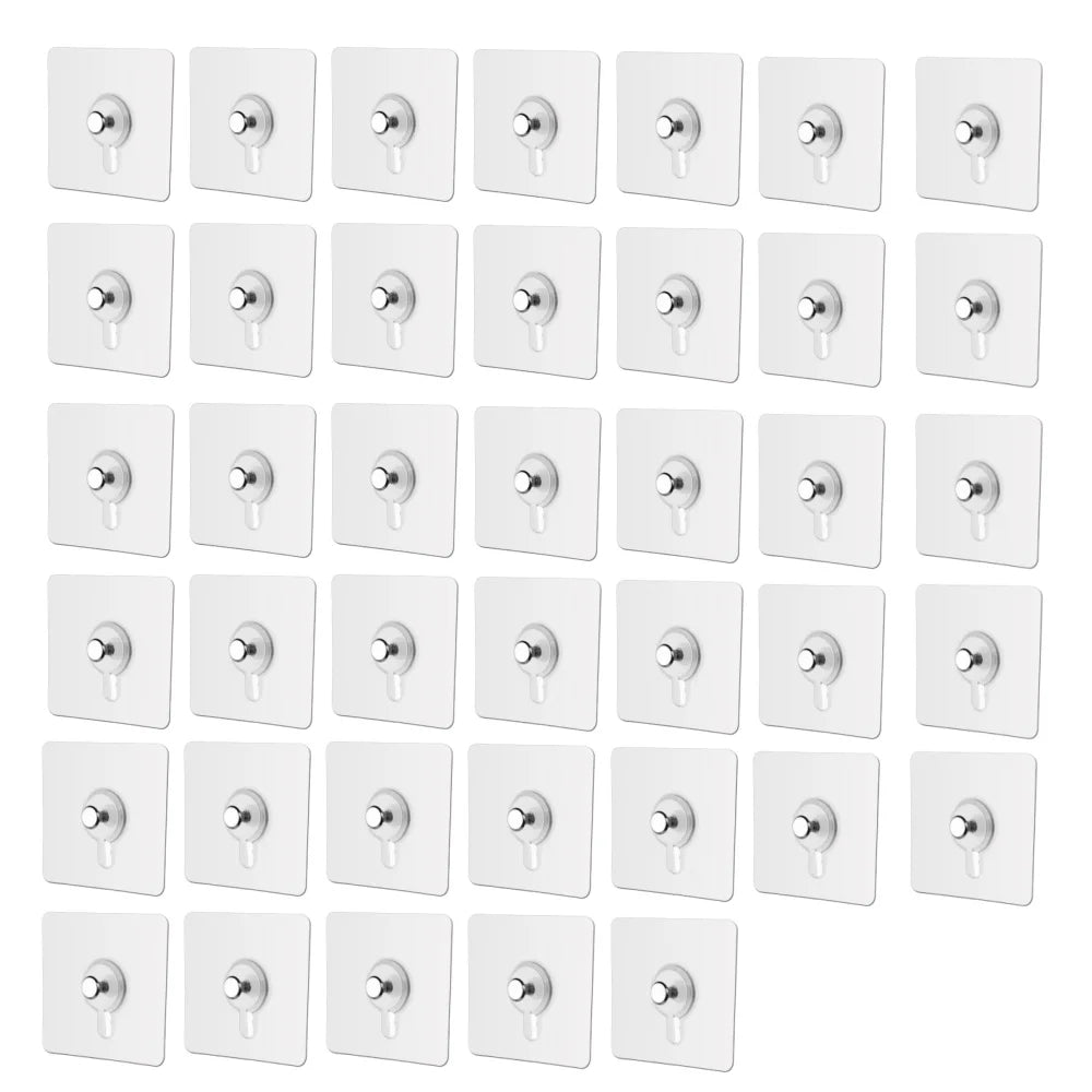 5-50PCS Adhesive Hook No Punching Photo Frame Painting Wall Nail Waterproof Kitchen Bathroom Screw Hook Bathroom Wall Organizer Qme 40Pcs