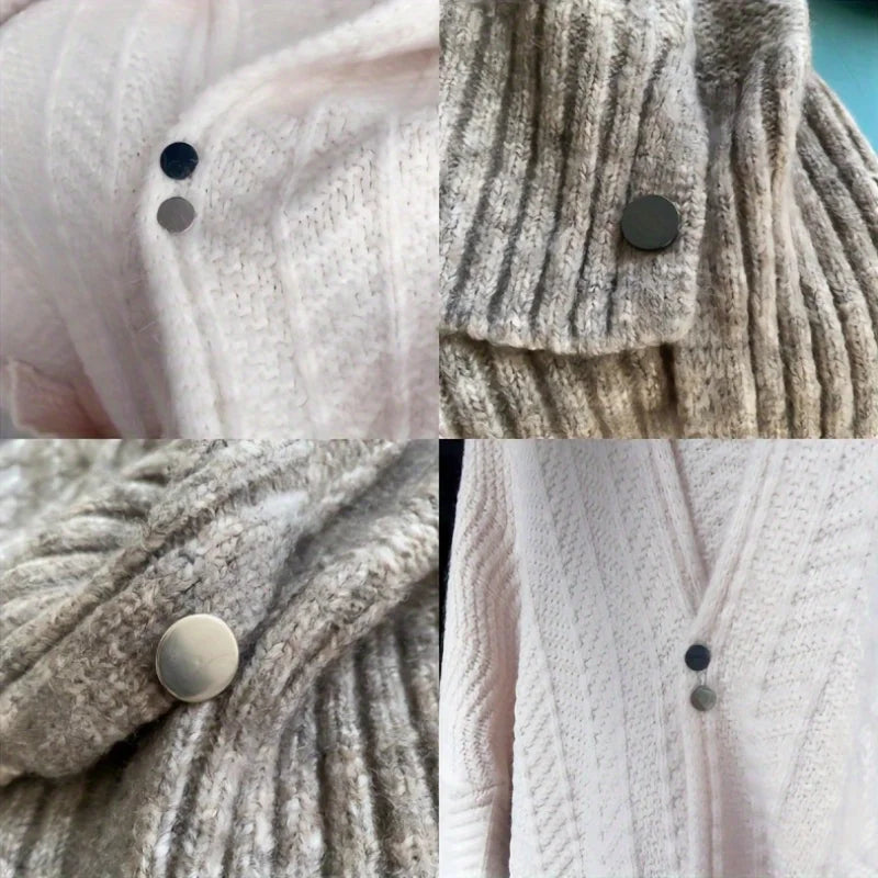 2/6Pcs simple screw buckle - anti-light button, seam-free removable design, suitable for cardigan sweaters, knitted sweaters fix Qme