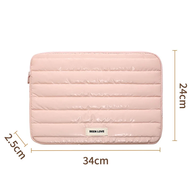 A 13.3/14 inch fluffy laptop case, suitable for MacBook Air iPad Pro and Huawei iPad laptop cases, fashionable laptop soft cases Qme Pink13.3Inch