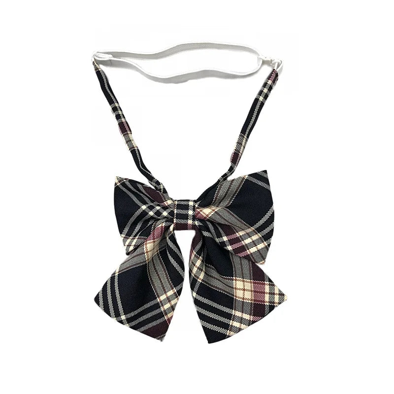 Cute Ladies Bowtie Fashion Butterfly College Plaid Check Bow Tie Qme rt-4
