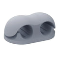 Self-adhesive Silicone Pen Holder Anti-slip Anti-loss Organizer Qme Gray Double holes