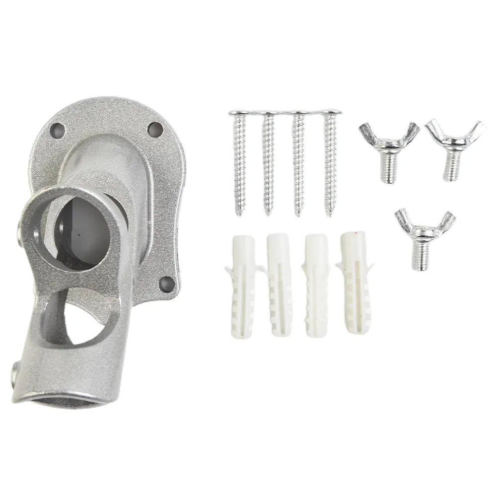 1set Heavy Duty Aluminum Mount Aluminum Flag Pole Holder Aluminum Alloy Wall Flag Holder Mounting Base Garden Accessories Qme