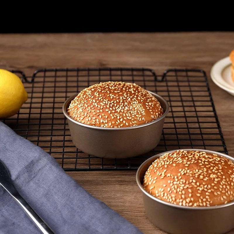 1Pc Carbon Steel Round Cheese Pan Cake Mold Air Fryer Bread Mould Tart Holder Pudding Jelly DIY Bakery Baking Cake Mold Pan. Qme
