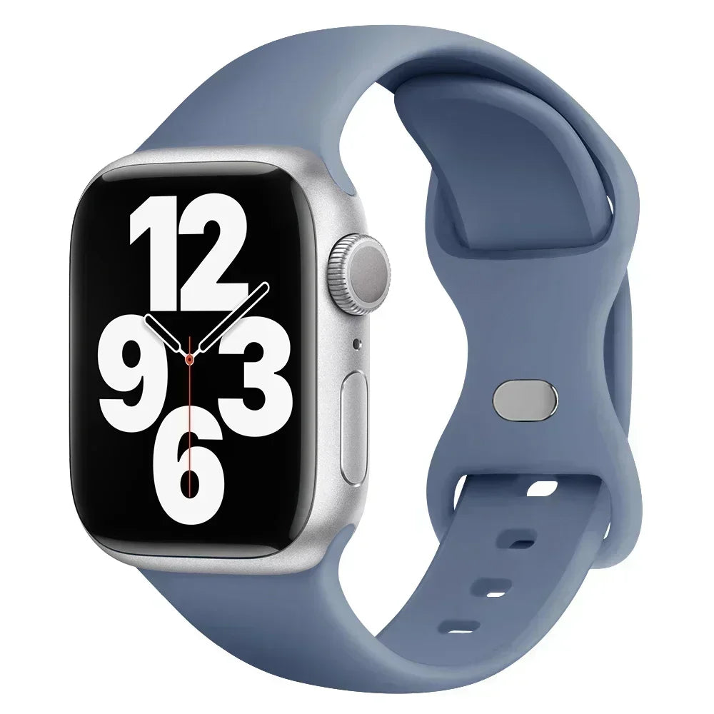 Silicone Band for Apple Watch 10 9 8 7 6 5 4 3 SE Strap for IWatch Ultra 2 49mm 45mm 41mm 40mm 44mm 38mm 42mm 46mm Qme