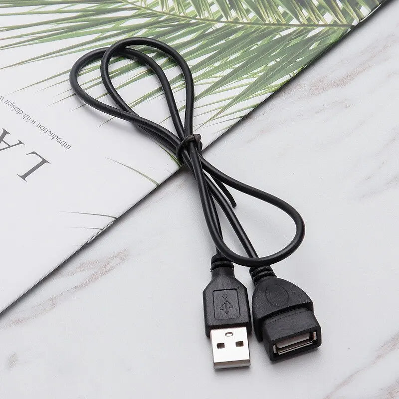 Black And White Two Color Pvc Pure Copper Suitable For Box And Bag Warming Hand Treasure Table Lamp Male To Female Four Core Usb Qme 1.5m Black
