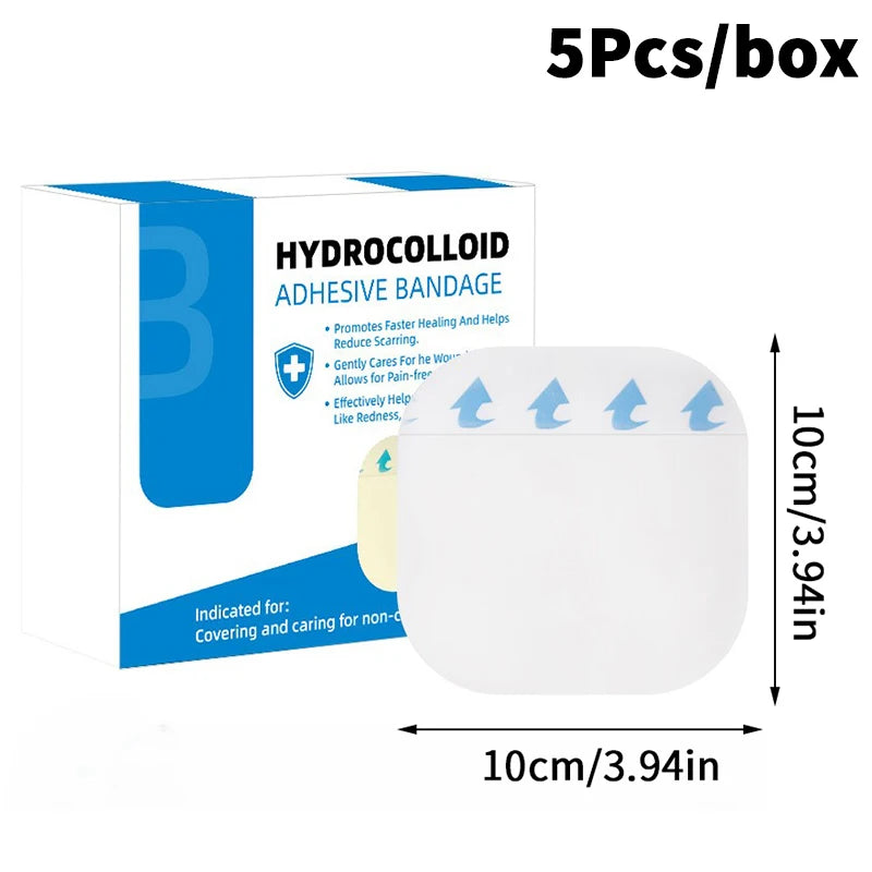 1 Self-adhesive Patches Hydrocolloid Dressing Invisibility Breathable Qme 10x10cm 5Pcs