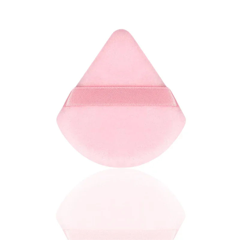 Velvet Cosmetic Foundation Puff Soft Triangle Makeup Puffs Women Face Beauty Sponge Blender Washable Makeup Powder Accessories Qme 1PCS Pink