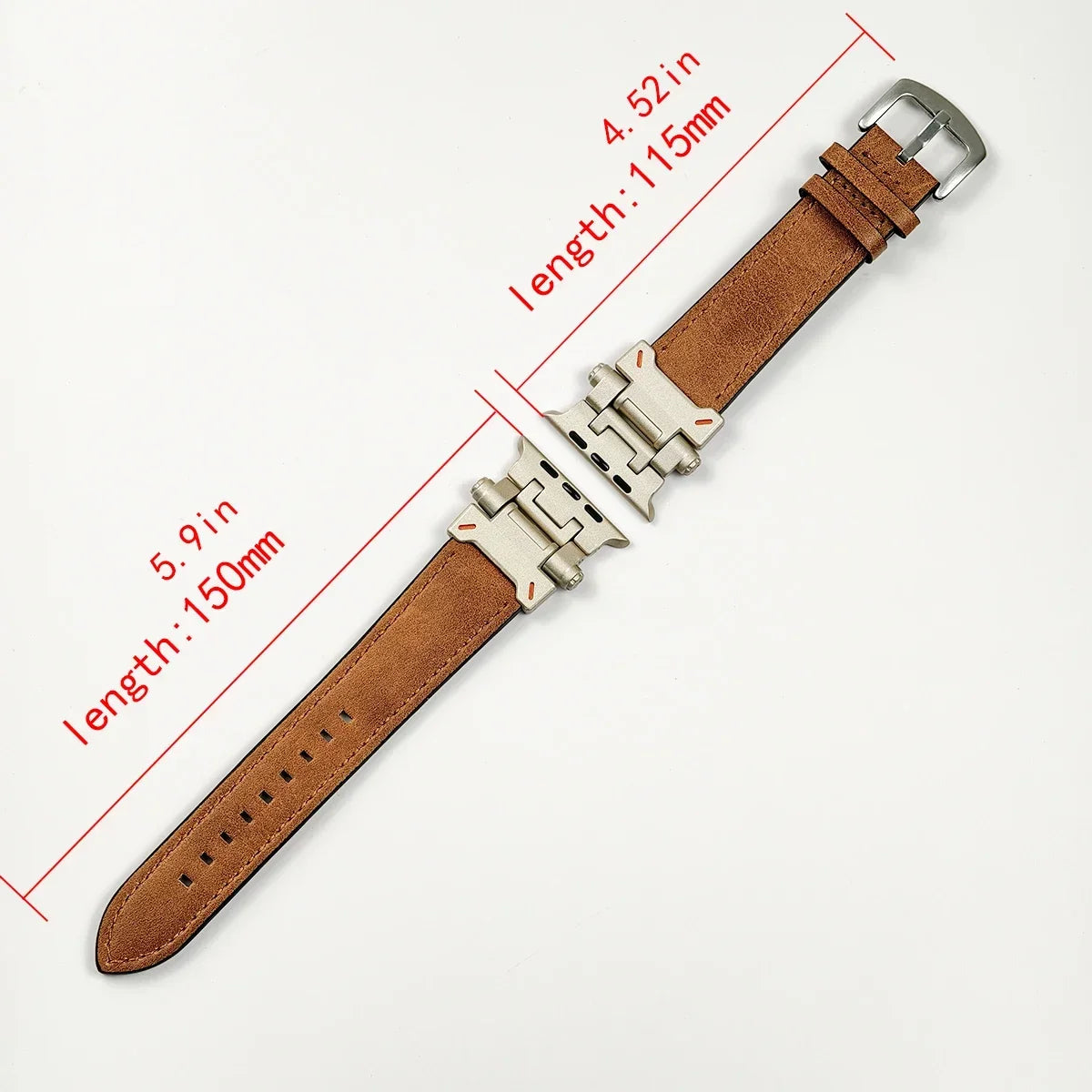 Leather Band for Apple Watch Ultra 2 49mm Men Watchband Strap Correa Bracelet for IWatch series 9 7 8 6 5 4 Se 3 45mm 44mm 42mm Qme